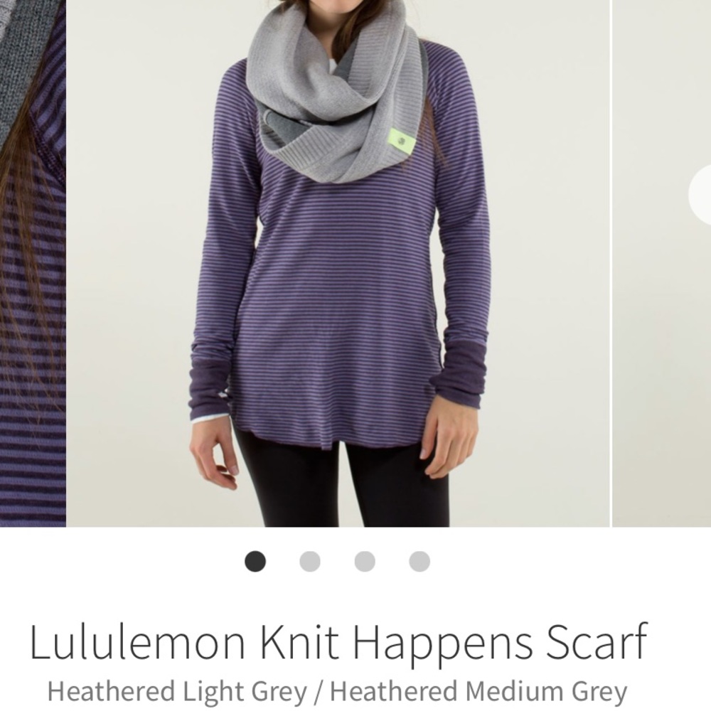 lululemon knit happens scarf - grey